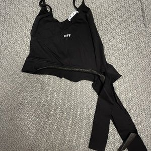 Off-White
side-tie logo tank top